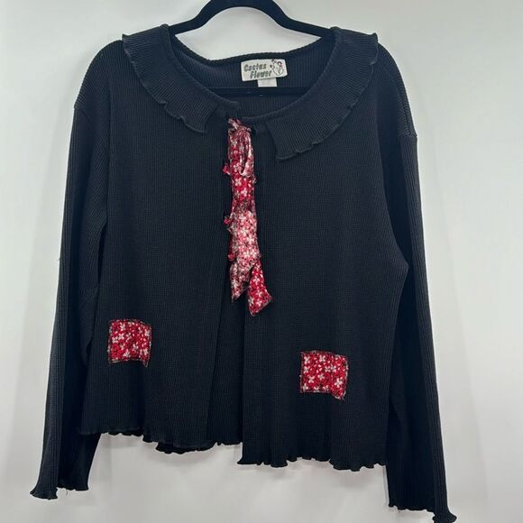 3For$20 Cactus Flower Textured Open Sweater size Medium - Picture 1 of 7